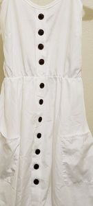 Long white spaghetti strap tank